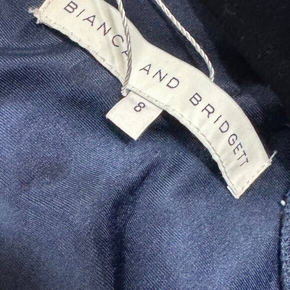 Bianca and Bridgett Dominica Dress. navy velvet, long-sleeved dress size 8 NWT c - Picture 6 of 8
